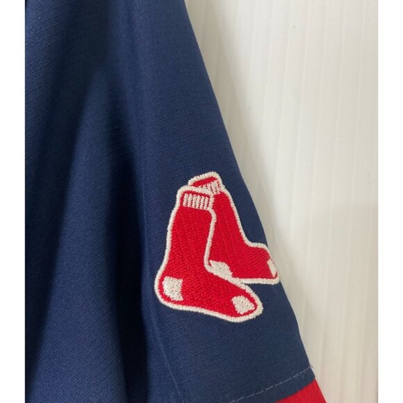 Boston Red Sox Jacket Mens Size L Blue Majestic Cool Base Windbreaker MLB - Picture 4 of 16